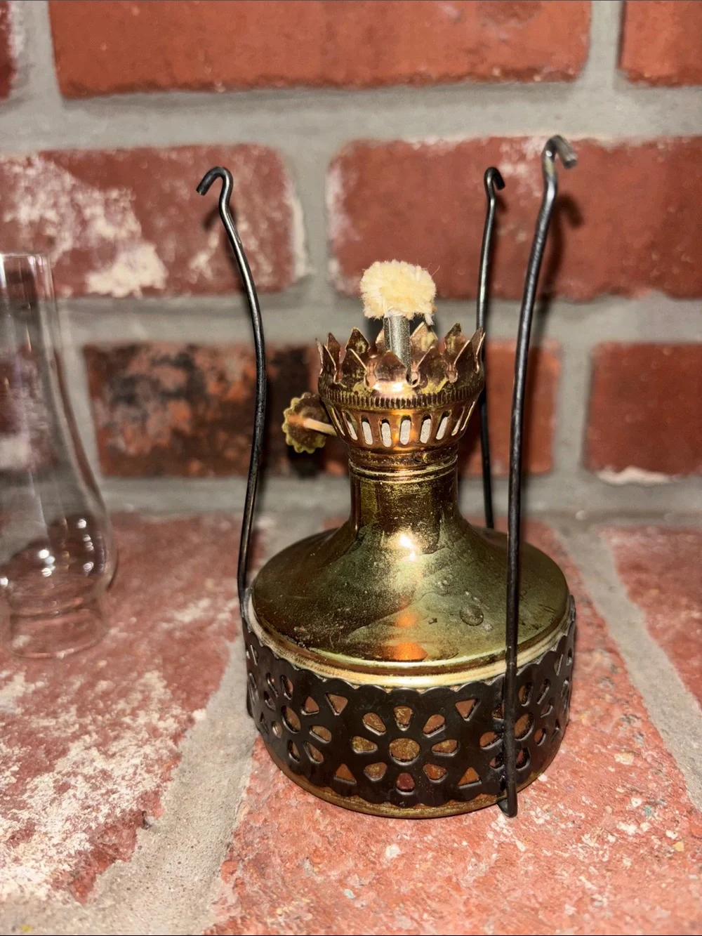 Vintage 8” Miniature Oil Lamp